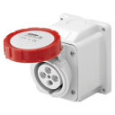 GEWISS IEC309 10° SOCKET SURFACE MTG IP67 RED 415V 6H 16AMPS 3P+E