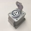 GEWISS IEC309 BTS 10° SOCKET SURFACE MTG IP44 16AMPS WHITE 40-50VAC 50-60Hz 3P 12H