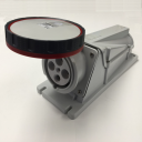 GEWISS IEC309 90° SOCKET SURFACE MTG IP67 RED 415V 6H 125AMPS 3P+E