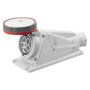 GEWISS IEC309 90° SOCKET SURFACE MTG IP67 RED 415V 6H 125AMPS 3P+N+E (WITH PILOT CONTACT)