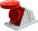 GEWISS IEC309 90° SOCKET SURFACE MTG IP67 RED 380-440V 3H 32AMPS 3P+E ***REEFER***