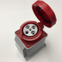 GEWISS IEC309 10° SOCKET SURFACE MTG IP67 RED 415V 6H 63AMPS 3P+E