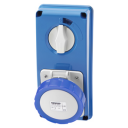 GEWISS IEC309 67IB SWSKT VERT IP67 BLU 230V 6H 16AMPS 2P+E  WO/BASE