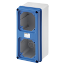 GEWISS IEC309 67IB SWSKT ACCESSORY - BOX w/FLANGED LID, SURF MTG FOR 1x 16/32A SKT + 1x 3P+E 16A SKT IP44/67
