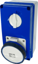GEWISS IEC309 67IB SWSKT VERT IP67 BLU 230V 6H 63AMPS 2P+E W/BASE