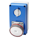 GEWISS IEC309 67IB SWSKT VERT IP67 RED 415V 6H 63AMPS 3P+N+E W/BASE