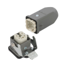 WESTEC COMPLETE SET, SIZE A 4P+E 10A - STR HOOD M20 GLAND, STR BULKHEAD HOUSING 1 LEVER, METAL