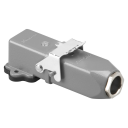 WESTEC COMPLETE SET, SIZE A 4P+E 10A - STR HOOD M20 GLAND, 90° BULKHEAD HOUSING 1 LEVER, METAL