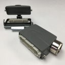 WESTEC COMPLETE SET, 24B 24P+E 16A - 90° HOOD M40 GLAND, BULKHEAD HOUSING w/COVER 1 LEVER, METAL