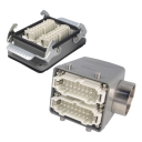 WESTEC COMPLETE SET, 32B 32P+E 16A - 90° HOOD M50 GLAND, BULKHEAD HOUSING 2 LEVER, METAL