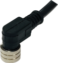 BERNSTEIN CORDSET FEMALE M8 SCREW TYPE,  ANGLED, AC/DC,  3-WIRE, 2m CABLE