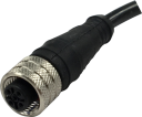 BERNSTEIN CORDSET FEMALE M12 SCREW TYPE, STRAIGHT, AC/DC,  3-WIRE, 5m CABLE