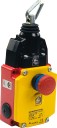 BERNSTEIN SRM SAFETY PULL ROPE SWITCH 175N, 1-DIRECTION, 2NO/2NC METAL BODY WITH E/STOP BUTTON, ROPE EYE