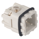 WESTEC SIZE A INSERT MALE 10A 3P+E GREY