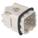 WESTEC SIZE A INSERT MALE 10A 4P+E GREY