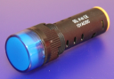 16mm INDICATING LIGHT BLUE, 12VAC/DC LED, SCREW TERMINALS IP40