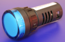 22mm INDICATING LIGHT BLUE, SELF TEST PILOT, 230VAC LED