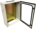 CVS METAL ENCLOSURE 800H x 600W x 200D, 1-DOOR TRANSPARENT c/w GEAR PLATE & WALL BRACKETS
