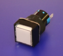 16mm SQUARE INDICATING LIGHT WHITE, 24VAC/DC LED