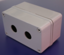 22mm PUSHBUTTON ENCLOSURE ABS IP66 2 HOLE DEEP 130x80x85mm DEEP