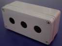22mm PUSHBUTTON ENCLOSURE ABS IP66 3 HOLE SHALLOW 180x80x70mm DEEP