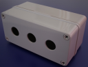 22mm PUSHBUTTON ENCLOSURE ABS IP66 3 HOLE DEEP 180x80x85mm DEEP