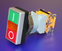 22mm ILLUM TWIN PUSHBUTTON START & STOP, 1NO/1NC MOMENTARY, 24VAC/DC LED YLW IP65