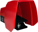 BERNSTEIN FOOTSWITCH SINGLE, 3-POS 2-STAGE, 1NO/1NC PER STAGE - WITH FULL GUARD (F1-U2ZD UN)