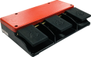 BERNSTEIN FOOTSWITCH TRIPLE, 2-POS SPRING RETURN 1NO/1NC PER PDEAL SLOW - WITHOUT GUARD (F3-U1Z/U1Z/U1Z)
