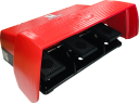 BERNSTEIN FOOTSWITCH TRIPLE, 2-POS SPRING RETURN 1NO/1NC PER PEDAL SLOW - WITH FULL GUARD (F3-U1Z/U1Z/U1Z UN)