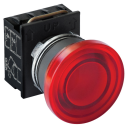 GHISALBA 22mm IP66 ILLUM MUSHROOM BUTTON RED LATCHING 40mm DIA