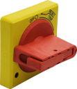 GHISALBA ROTARY MMS GH3R/V - DOOR INTERLOCK HANDLE YELLOW/RED & SHAFT FOR GH3RHB