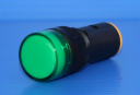 16mm INDICATING LIGHT GREEN, 110VAC/DC LED, SCREW TERMINALS IP40