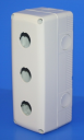 GEWISS COMBI-22mm PB ENCLOSURE IP66 ABS GREY 3 WAY - 66 x 171 x 65 mm