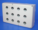 GEWISS COMBI-22mm PB ENCLOSURE IP66 ABS GREY 12 WAY - 264 x 171 x 65 mm