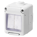 GEWISS COMBI SYSTEM ENCLOSURE IP55 WITH 2x 2-WAY SWITCH 16AX 1P 230VAC