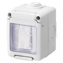 GEWISS COMBI SYSTEM ENCLOSURE IP55 WITH N/O PUSHBUTTON 1P 10A 230VAC