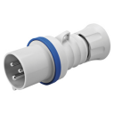 GEWISS IEC309 HP STR PLUG IP44/54 BLU 230V 6H 16AMPS 2P+E