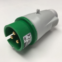 GEWISS IEC309 BTS STR PLUG IP44 16AMPS GREEN 20-25VAC/40-50VAC 100-200Hz 3P 4H