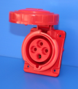 GEWISS IEC309 10° SOCKET FLUSH MTG IP67 RED 415V 6H 32AMPS 3P+E (while stocks last - replaced by GW62242H)