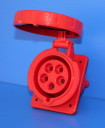 GEWISS IEC309 10° SOCKET FLUSH MTG IP67 RED 415V 6H 32AMPS 3P+N+E (while stocks last - replaced by GW62243H)