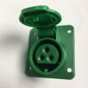 GEWISS IEC309 BTS 10° SOCKET FLUSH MTG IP44 16AMPS GREEN 20-25VAC/40-50VAC 100-200Hz 3P 4H