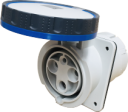GEWISS IEC309 HP 10° SOCKET FLUSH MTG IP66/67 BLUE 230V 6H 125AMPS 2P+E