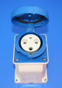GEWISS IEC309 10° SOCKET SURFACE MTG IP67 BLU 230V 6H 63AMPS 2P+E