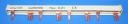 GEWISS 90AM BUSBAR PIN TYPE - 12 MODULES 3P 63A - SUIT MT/MDC/SD/IDP