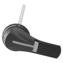 GEWISS 97MSS ACCESSORY -  ROTARY DOOR HANDLE, BLACK 320mm SHAFT - FOR MSS250 / MSS630