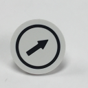 TER NPA DISC INSERT - WHITE WITH BLACK 1-SPEED ARROW