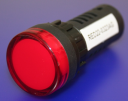 22mm INDICATING LIGHT RED, SELF TEST PILOT, 230VAC LED