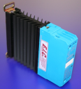 CELDUC CELPAC 1PH SSR w/HEATSINK, DIAGNOSTIC, 70-280VAC 32A (AC51) 3-32VDC, LED&VDR, ZERO-CROSS