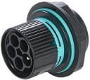 TEEPLUG PANEL MINI-PLUG 5P M25 NUT QC 17.5A IP68